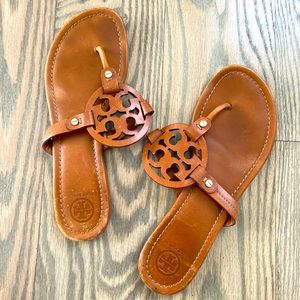 Tory Burch Leather Sandals in Vintage Vachetta size 9